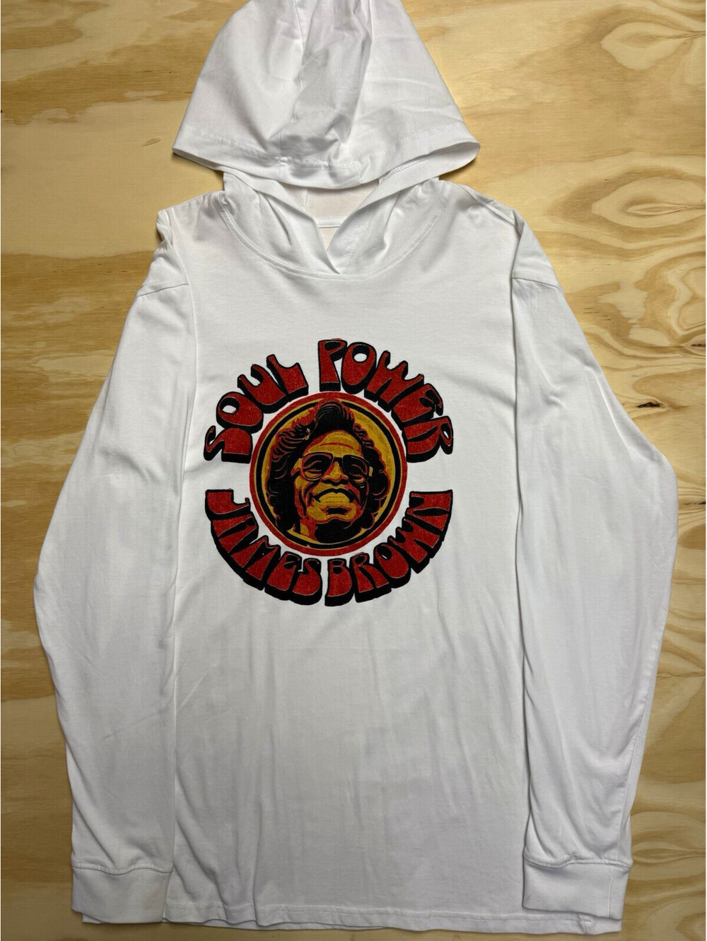Lee x James Brown Men’s L White Pullover Hoodie Soul Power Graphic Print